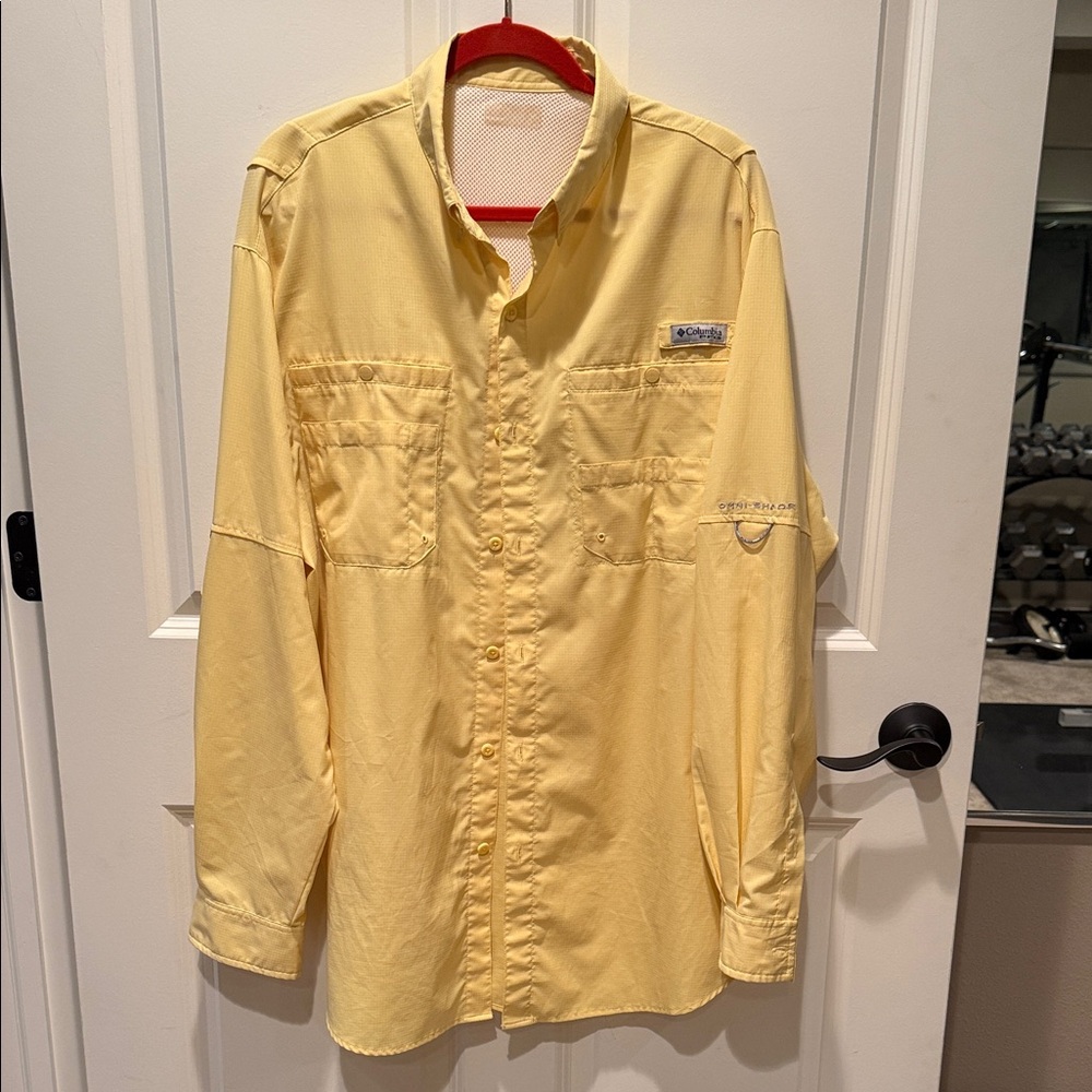 Columbia performance fishing gear shirt w Omni shade protection size xl